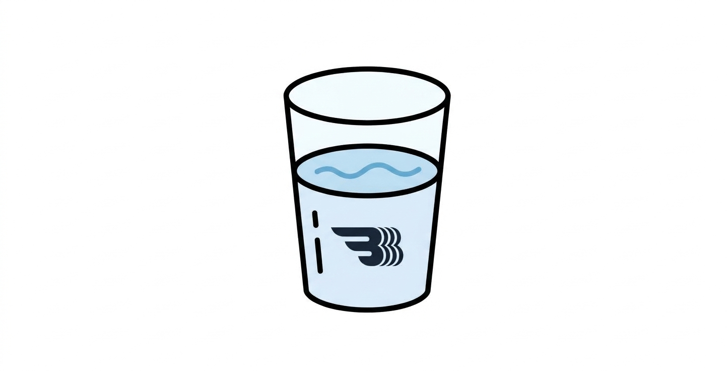 Vaso con agua